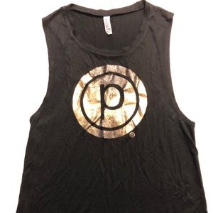 Black and Gold Foil Pure Barre Tank